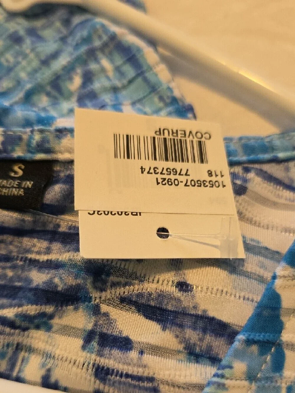 NWT Catalina Blue Leaf-Print Women's Swim Coverup Size Small